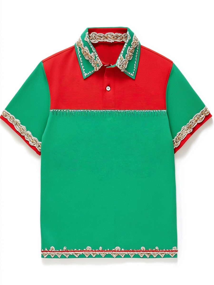 Camisa polo ejecutivo casual Button de manga corta para hombre