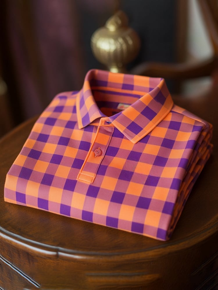 Camisa polo clásico ejecutivo Logo Button de manga corta para hombre