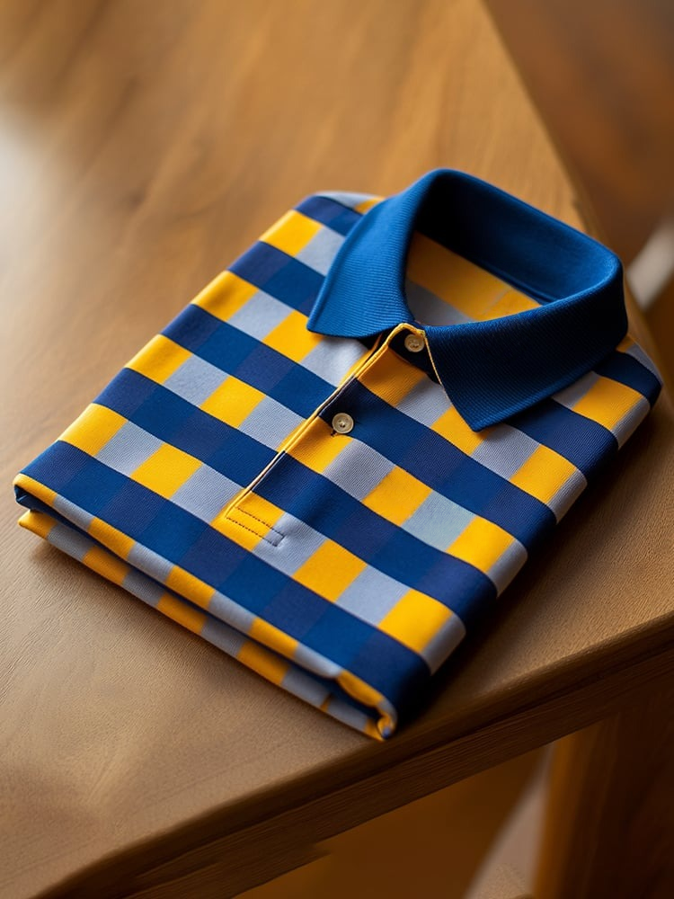 Camisa polo clásico ejecutivo Logo Button de manga corta para hombre