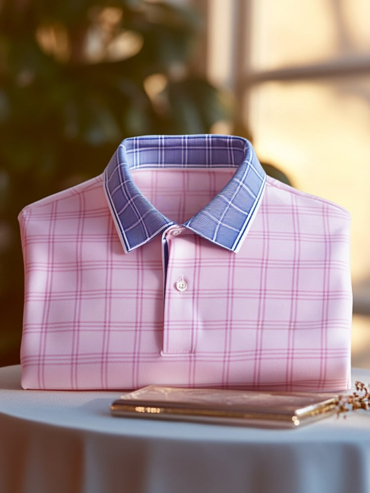 Camisa polo clásico ejecutivo Logo Button de manga corta para hombre