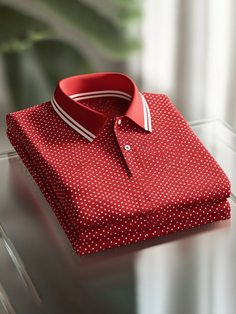 Camisa polo clásico ejecutivo Logo Button de manga corta para hombre
