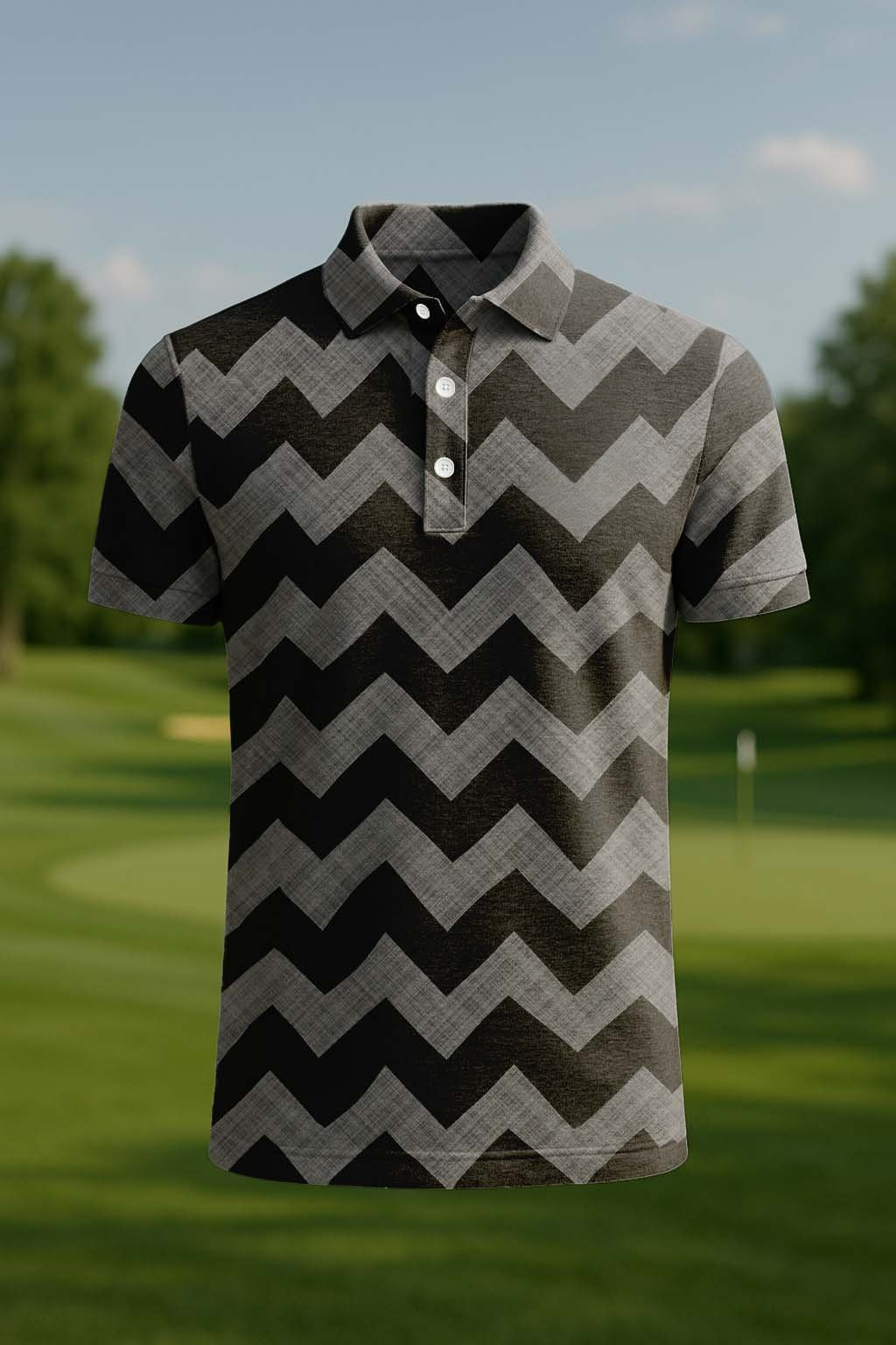 Camisa polo clásico ejecutivo Old Money Button de manga corta para hombre