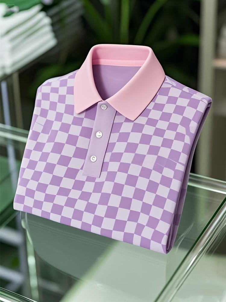 Camisa polo ejecutivo casual Button de manga corta para hombre