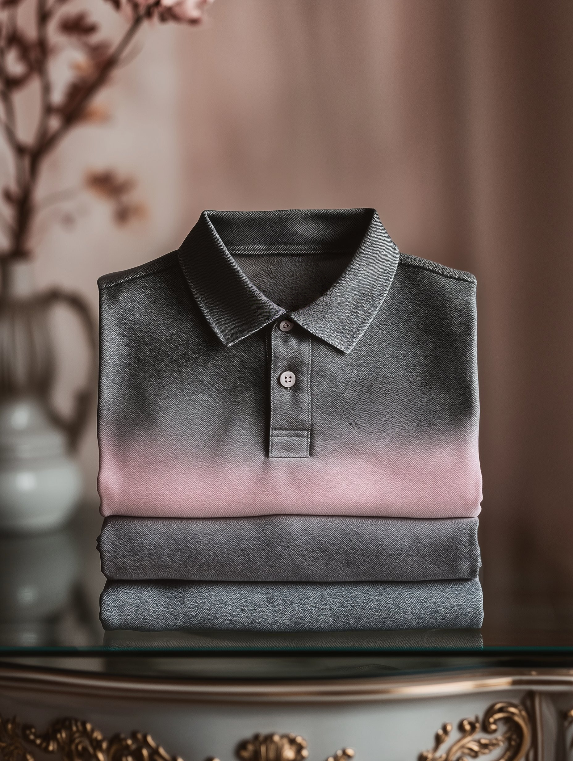 Camisa polo clásico ejecutivo Old Money Button de manga corta para hombre