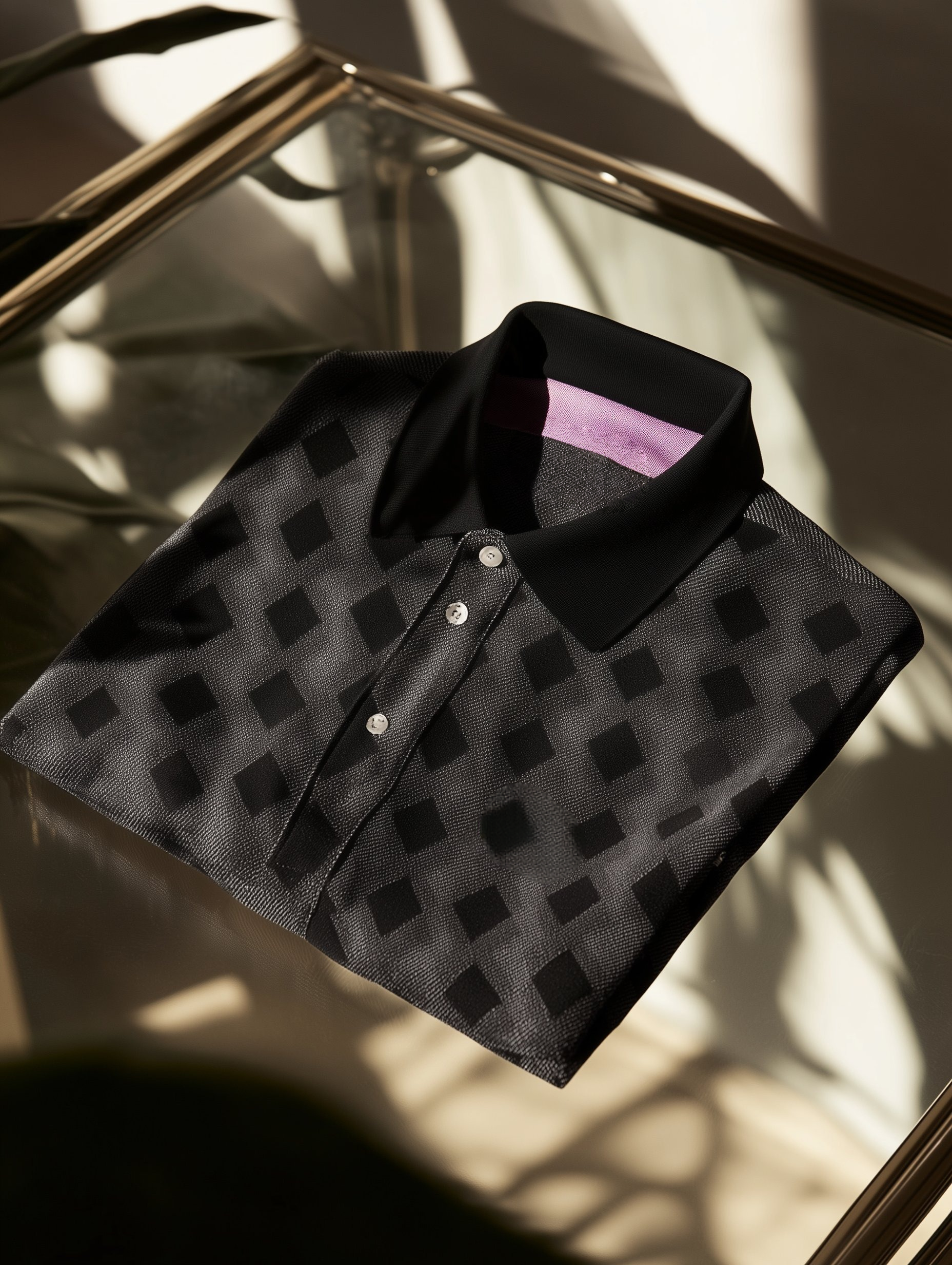 Camisa polo clásico ejecutivo Old Money Button de manga corta para hombre