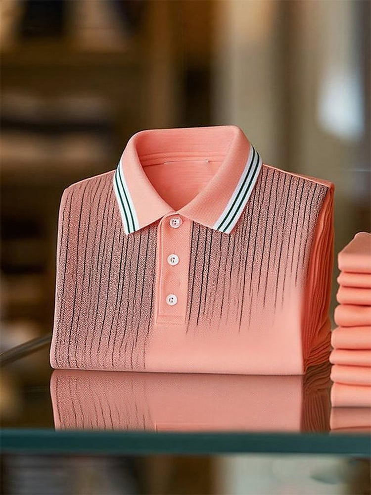 Camisa polo ejecutivo casual Button de manga corta para hombre