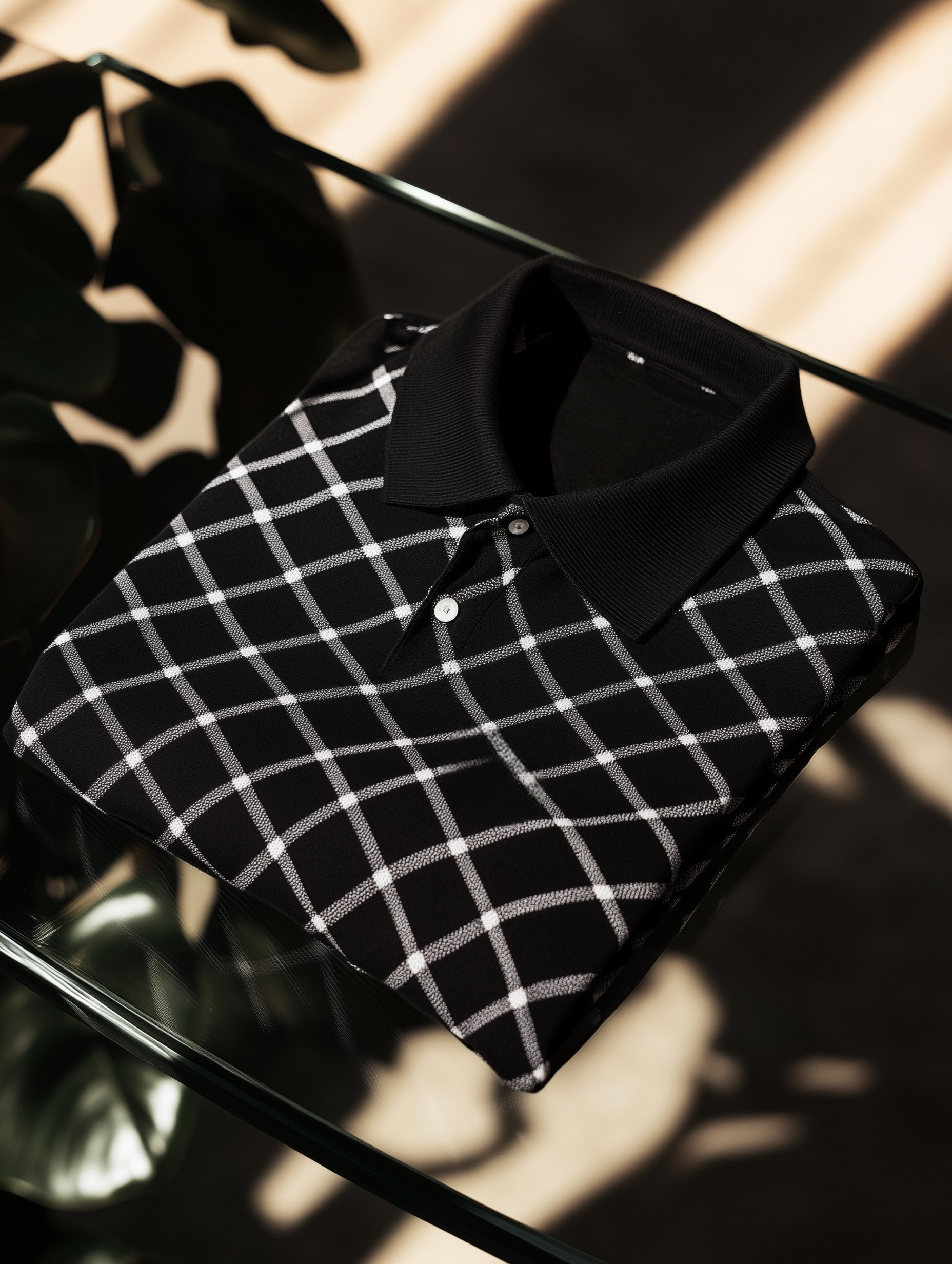 Camisa polo clásico ejecutivo Old Money Button de manga corta para hombre