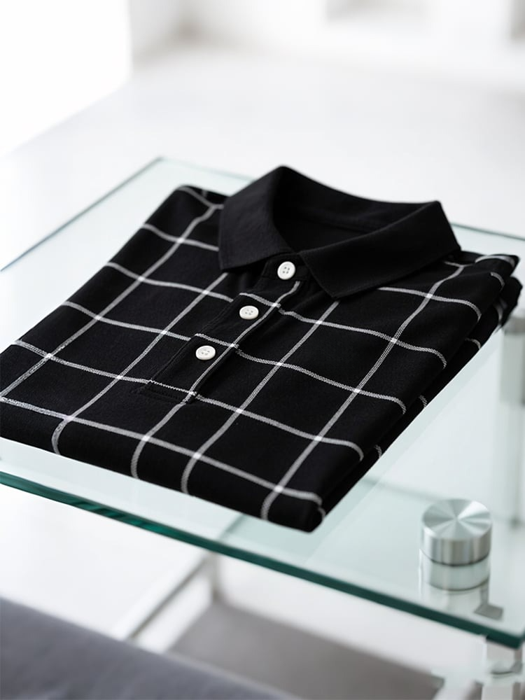 Camisa polo ejecutivo casual Button de manga corta para hombre