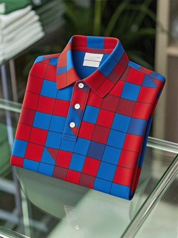 Camisa polo ejecutivo casual Button de manga corta para hombre