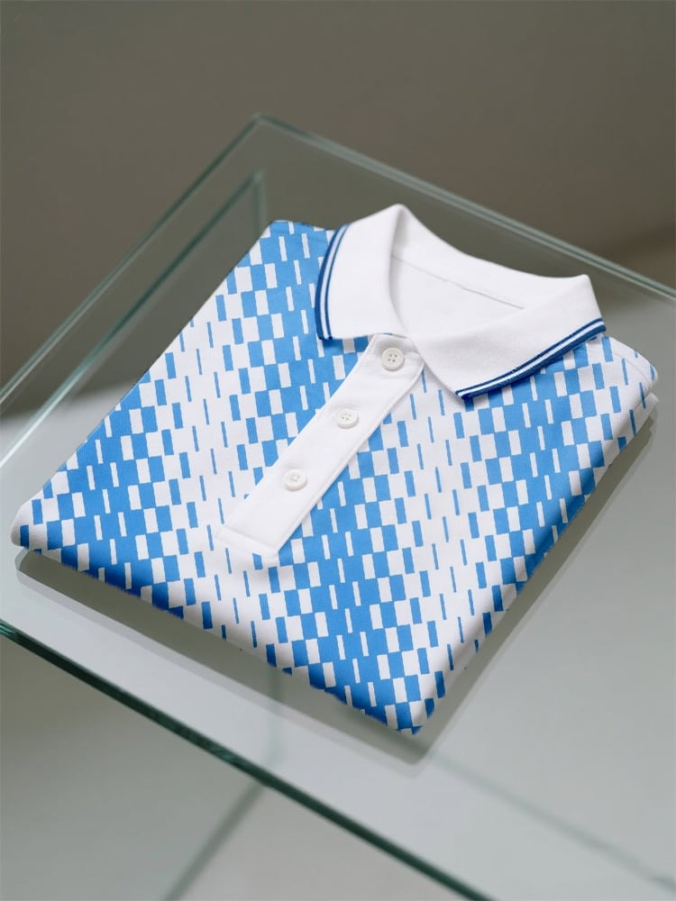 Camisa polo ejecutivo casual Button de manga corta para hombre