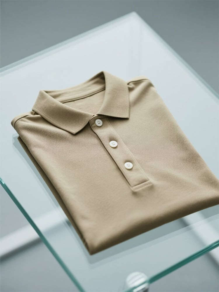 Camisa polo ejecutivo casual Button de manga corta para hombre
