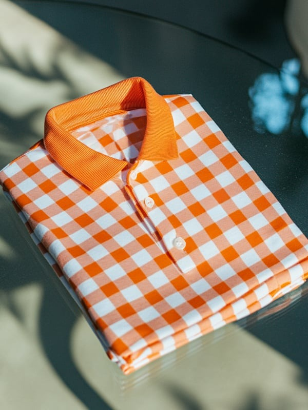 Camisa polo ejecutivo casual a cuadros Button de manga corta para hombre