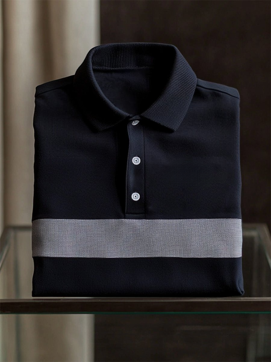 Camisa polo ejecutivo casual Button de manga corta para hombre