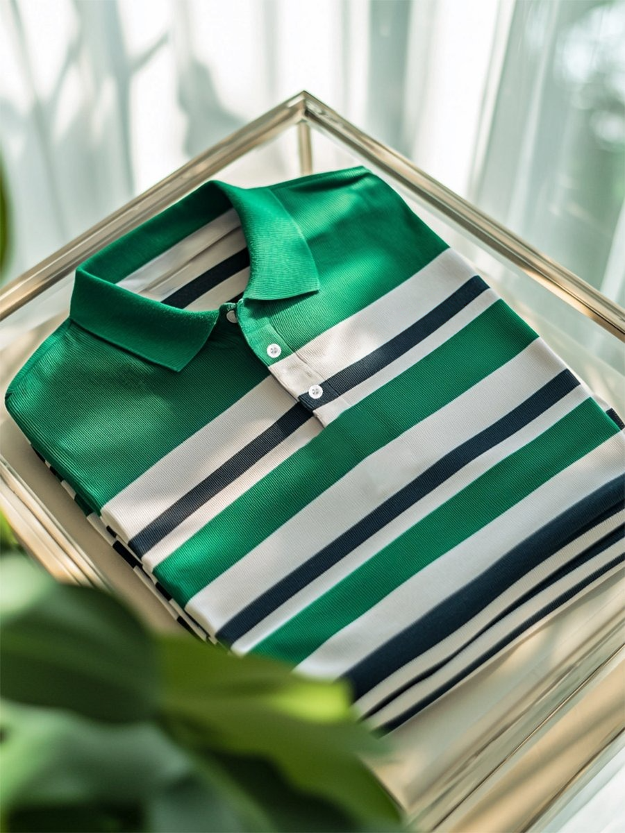 Camisa polo ejecutivo casual Button de manga corta para hombre
