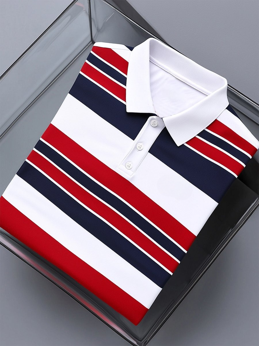 Camisa polo ejecutivo casual Button de manga corta para hombre