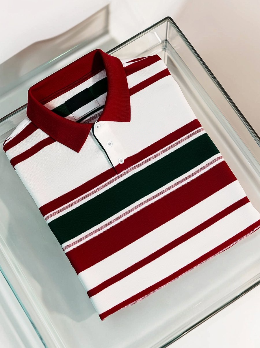 Camisa polo ejecutivo casual Button de manga corta para hombre