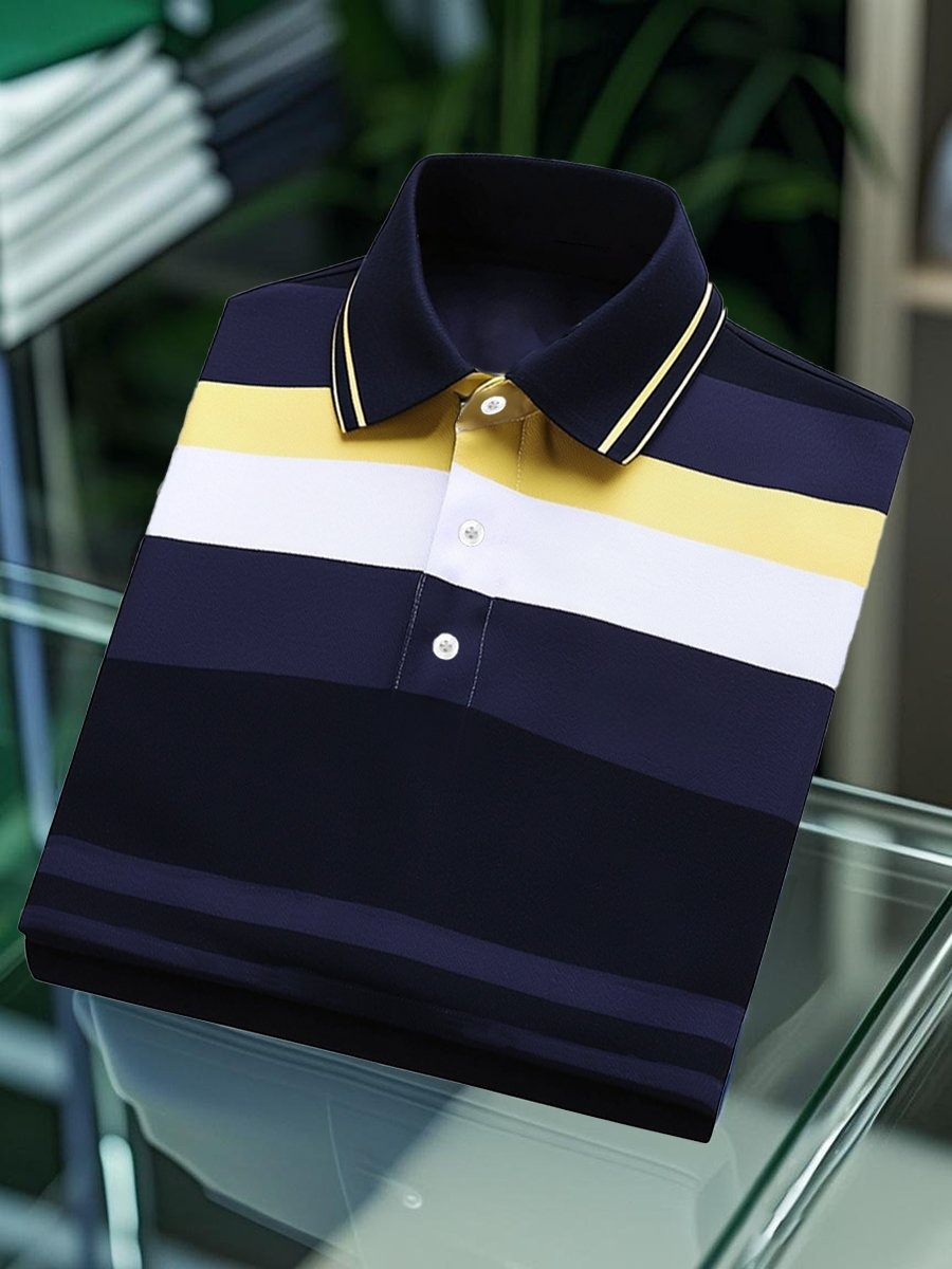 Camisa polo ejecutivo casual Button de manga corta para hombre
