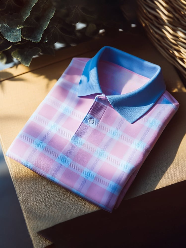 Camisa polo clásico ejecutivo Logo Button de manga corta para hombre