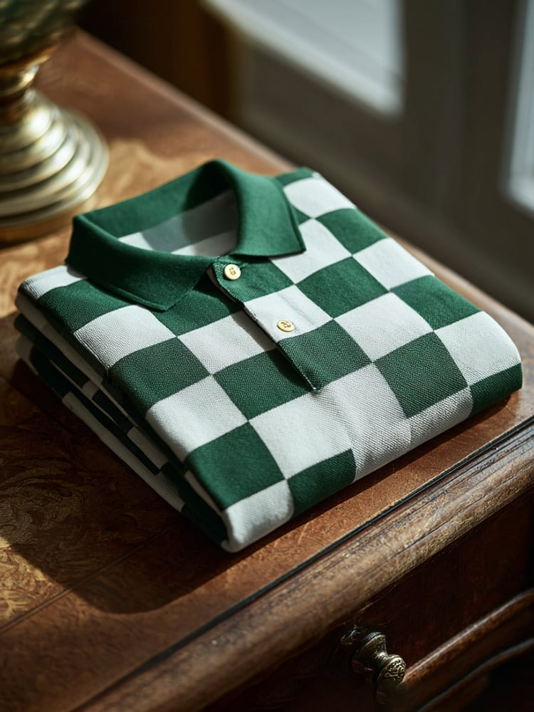 Camisa polo clásico ejecutivo Logo Button de manga corta para hombre