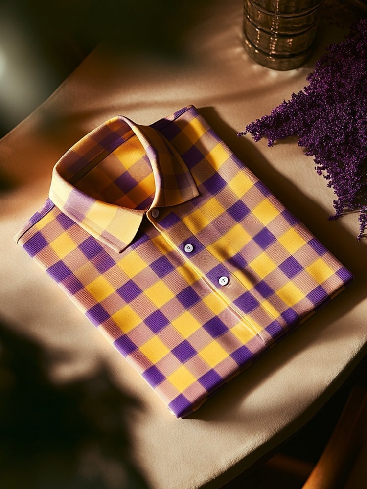 Camisa polo clásico ejecutivo Logo Button de manga corta para hombre