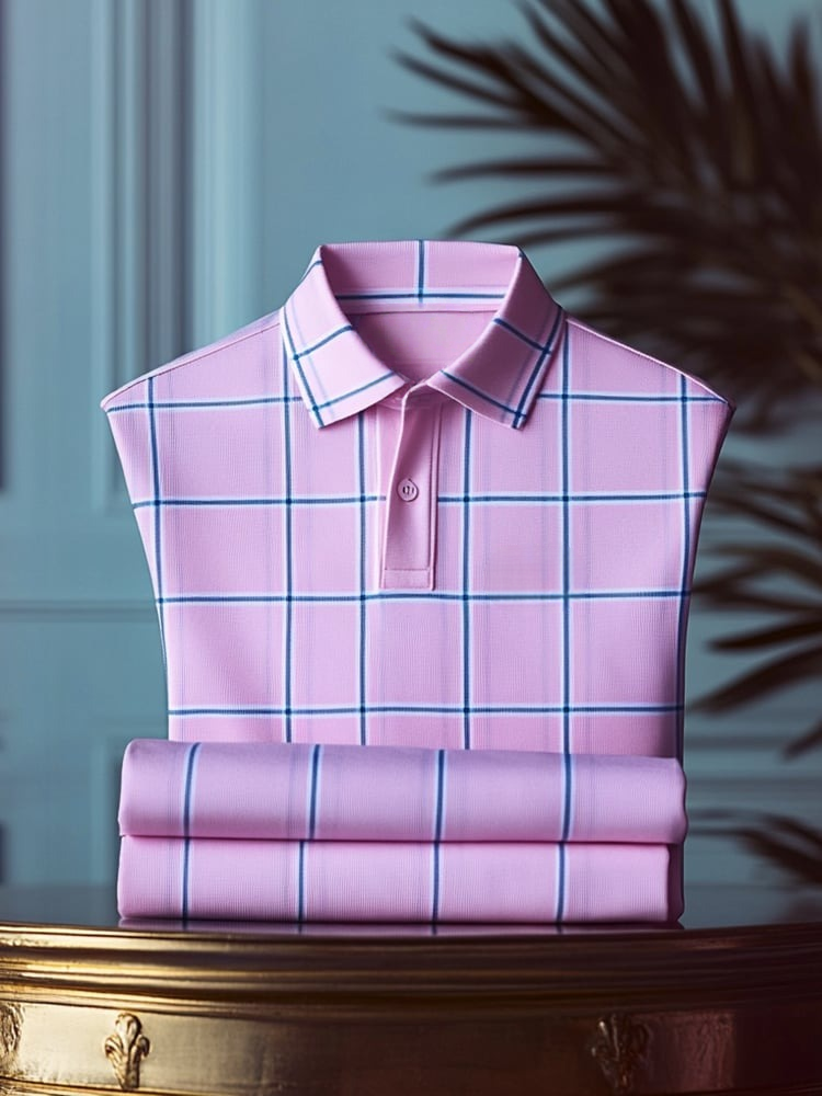 Camisa polo clásico ejecutivo Logo Button de manga corta para hombre
