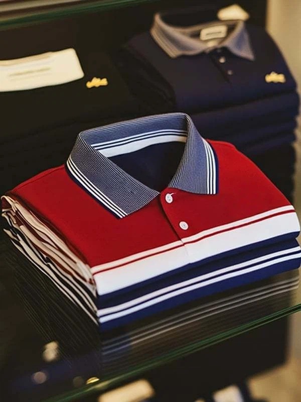 Camisa polo ejecutivo casual a cuadros Button de manga corta para hombre