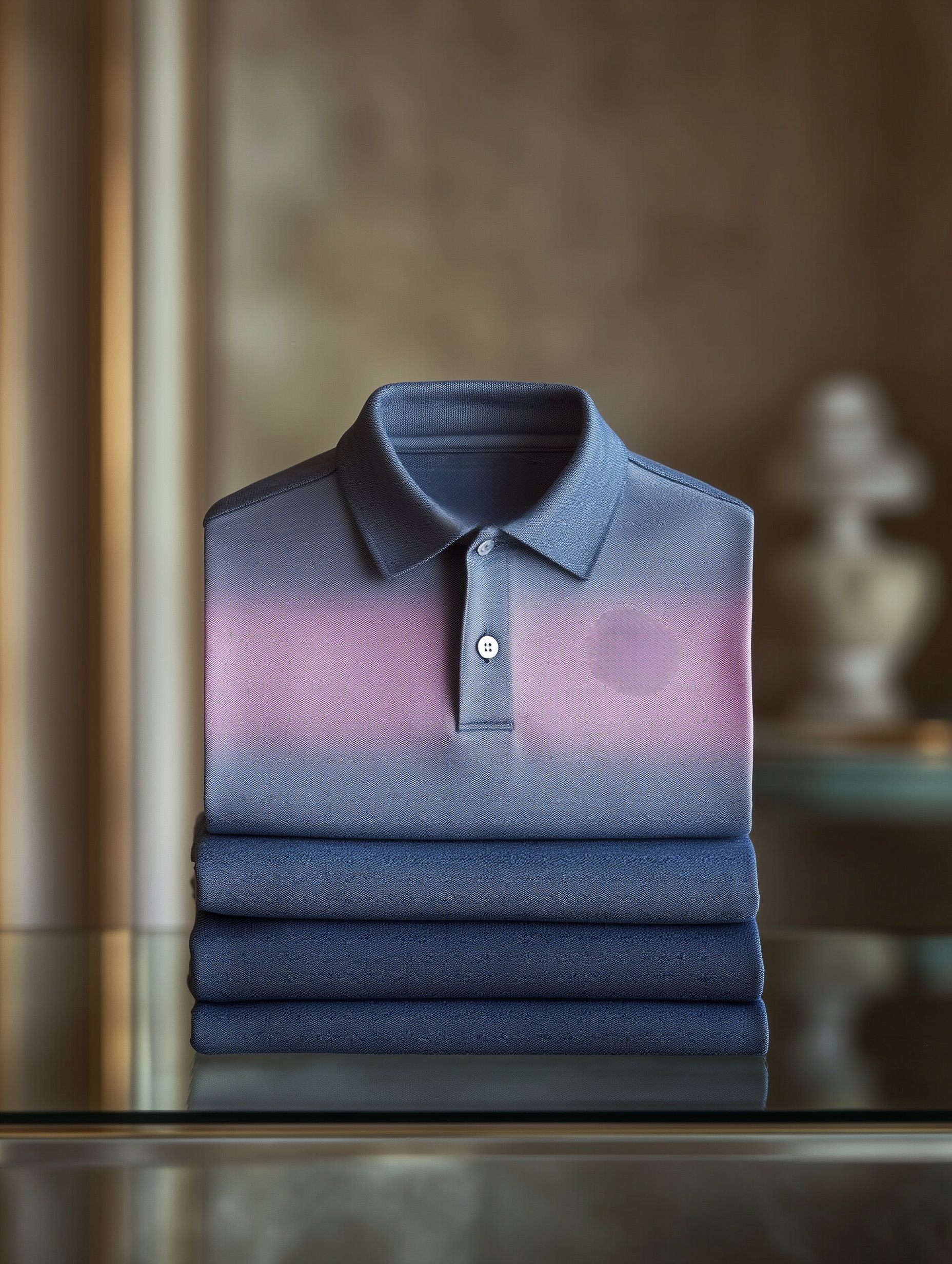 Camisa polo clásico ejecutivo Old Money Button de manga corta para hombre