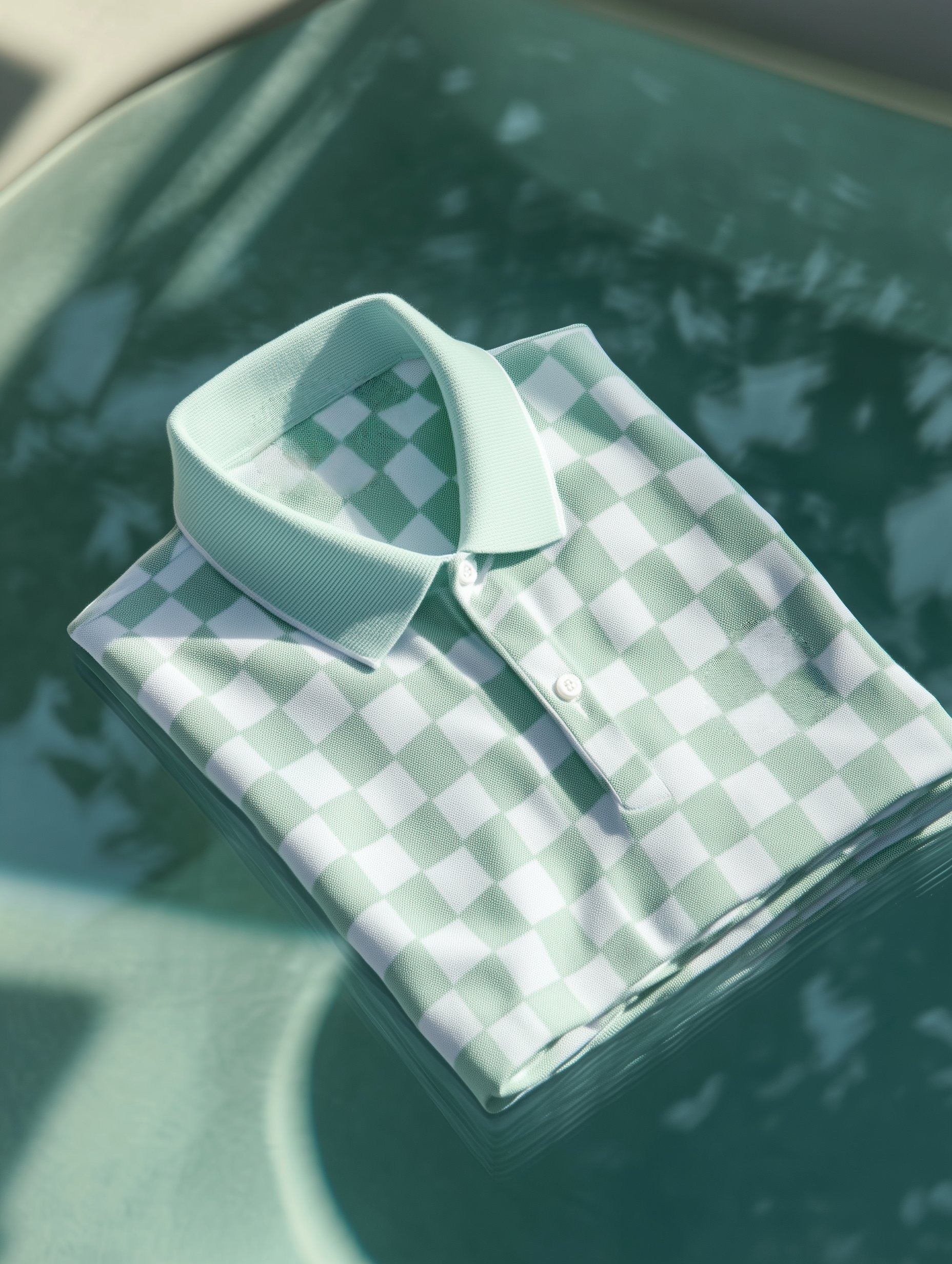 Camisa polo clásico ejecutivo Old Money Button de manga corta para hombre