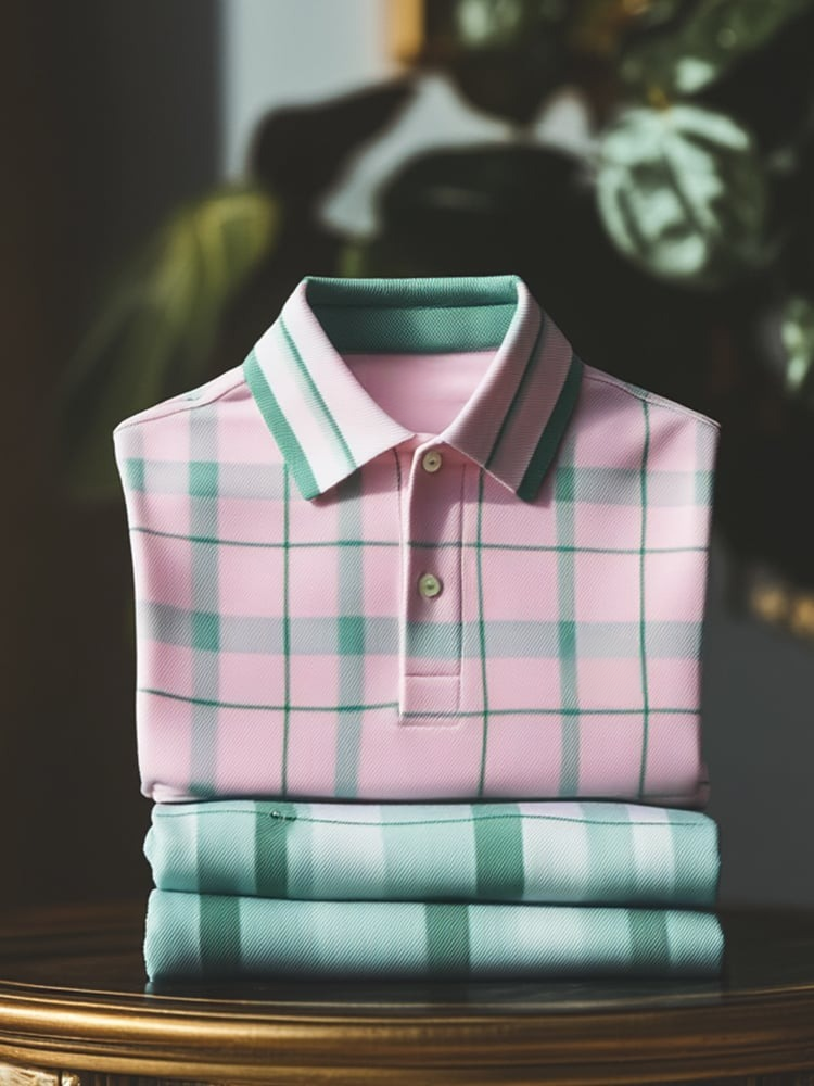 Camisa polo clásico ejecutivo Logo Button de manga corta para hombre