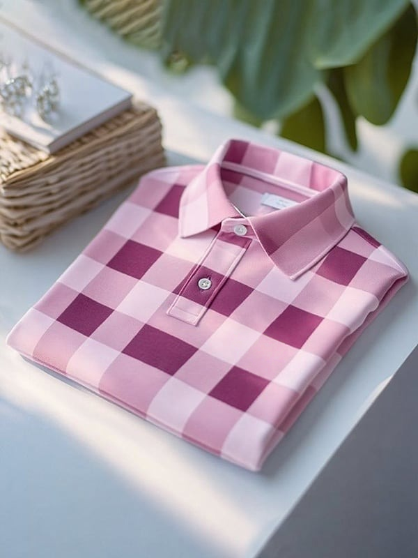 Camisa polo clásico ejecutivo Logo Button de manga corta para hombre