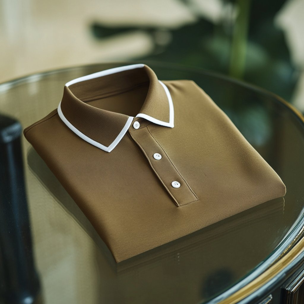 Camisa polo ejecutivo casual bordado Button de manga corta para hombre
