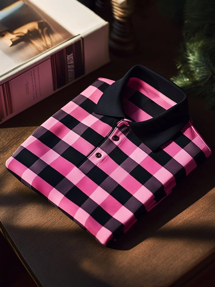 Camisa polo clásico ejecutivo Logo Button de manga corta para hombre