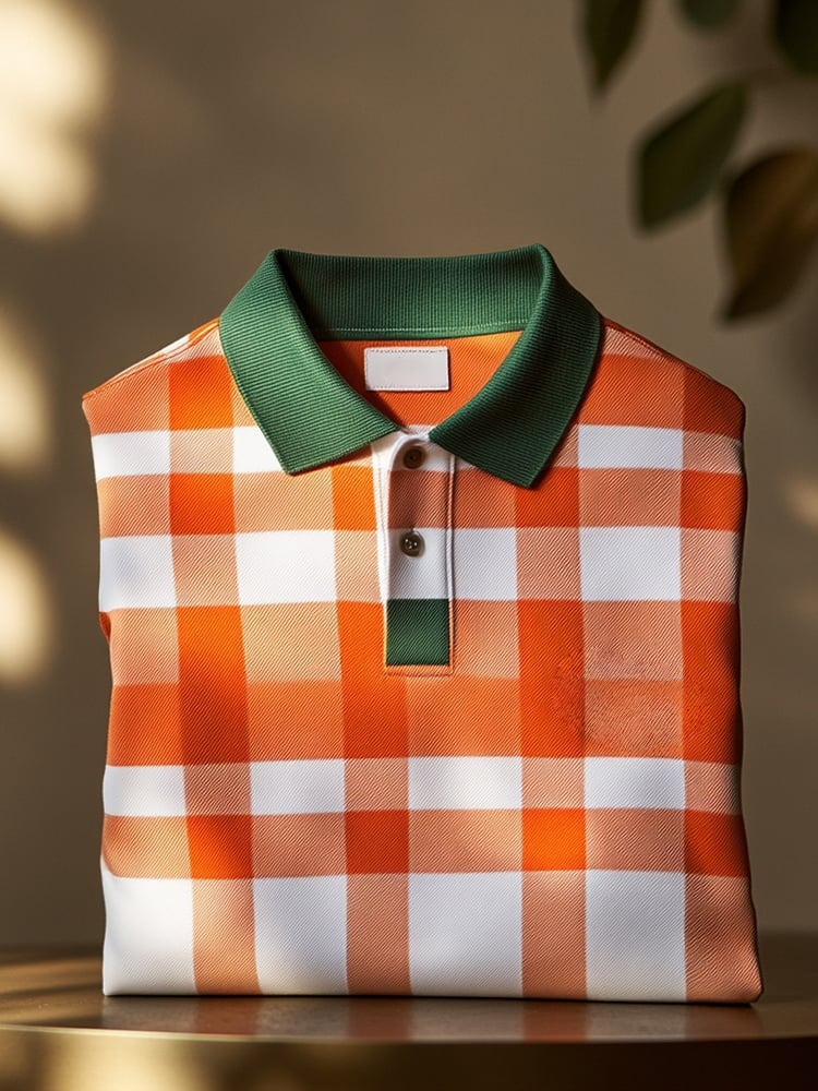 Camisa polo clásico ejecutivo Logo Button de manga corta para hombre
