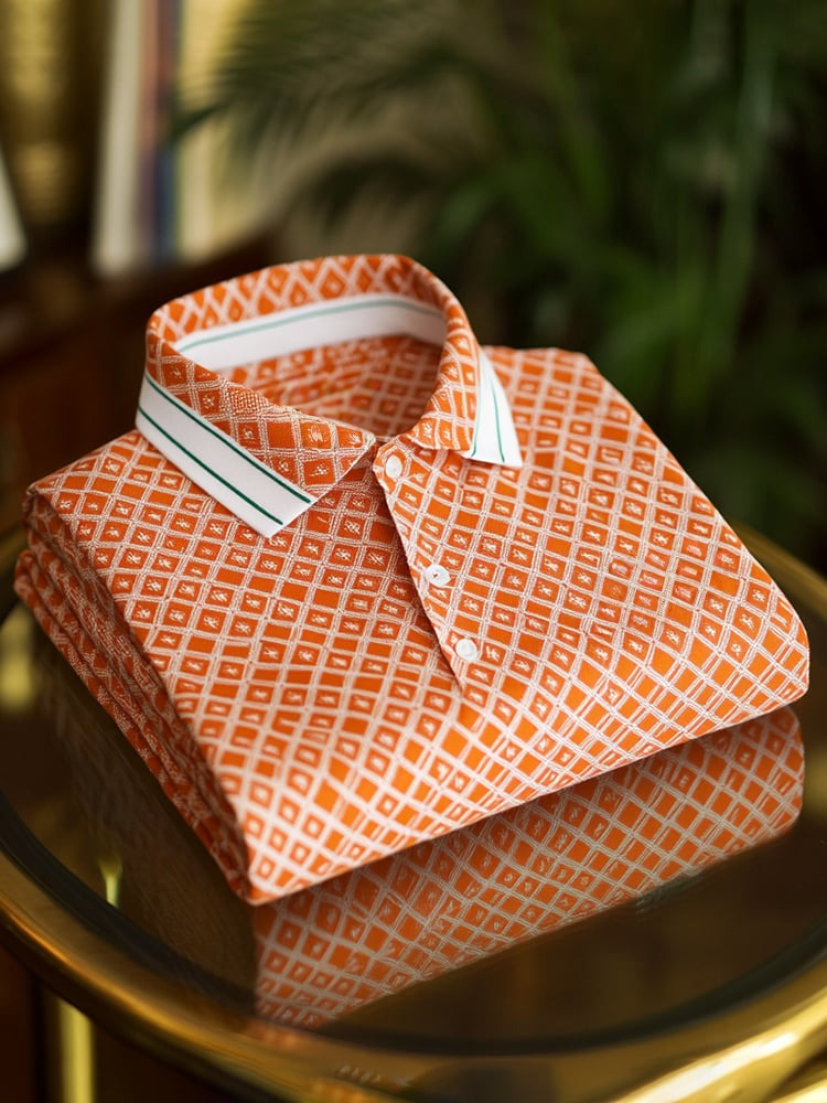 Camisa polo clásico ejecutivo Logo Button de manga corta para hombre