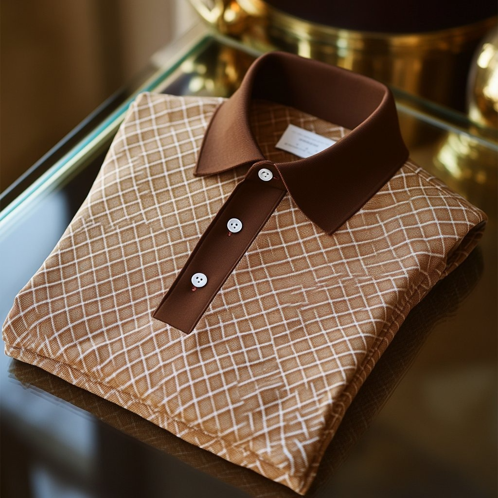 Camisa polo ejecutivo casual bordado Button de manga corta para hombre