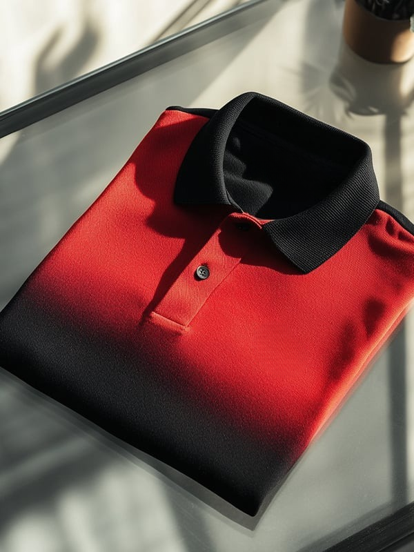 Camisa polo clásico ejecutivo Logo Button de manga corta para hombre