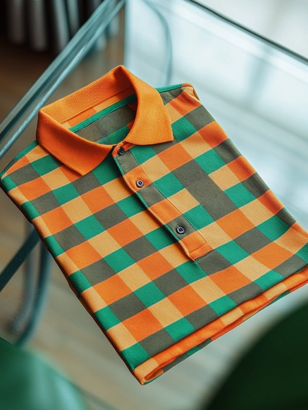Camisa polo clásico ejecutivo Logo Button de manga corta para hombre