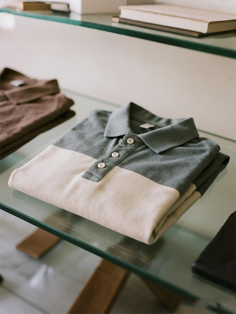 Camisa polo ejecutivo casual Button de manga corta para hombre