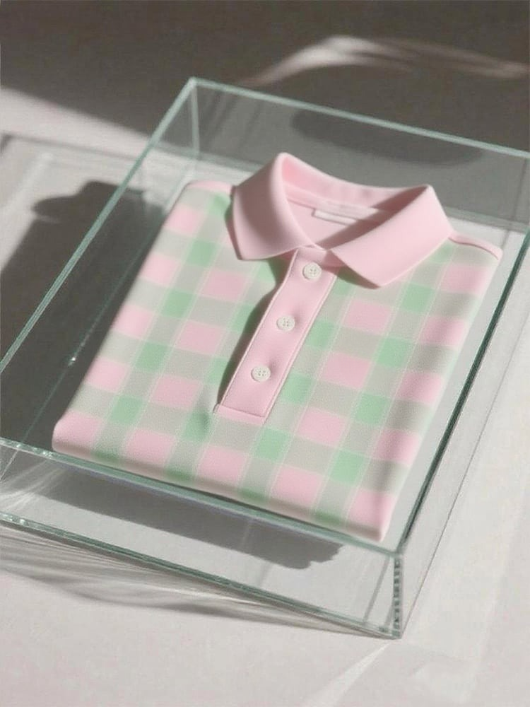 Camisa polo ejecutivo casual Button de manga corta para hombre