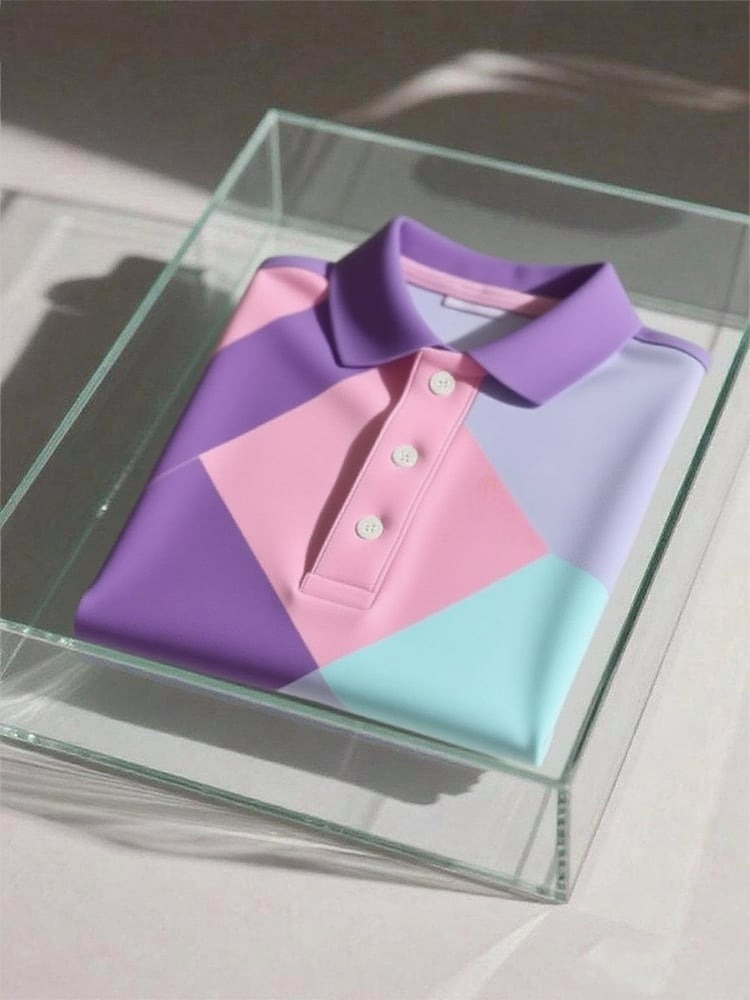 Camisa polo ejecutivo casual Button de manga corta para hombre