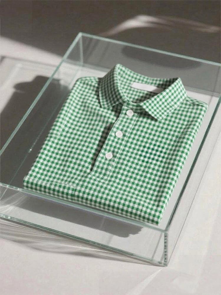 Camisa polo ejecutivo casual Button de manga corta para hombre