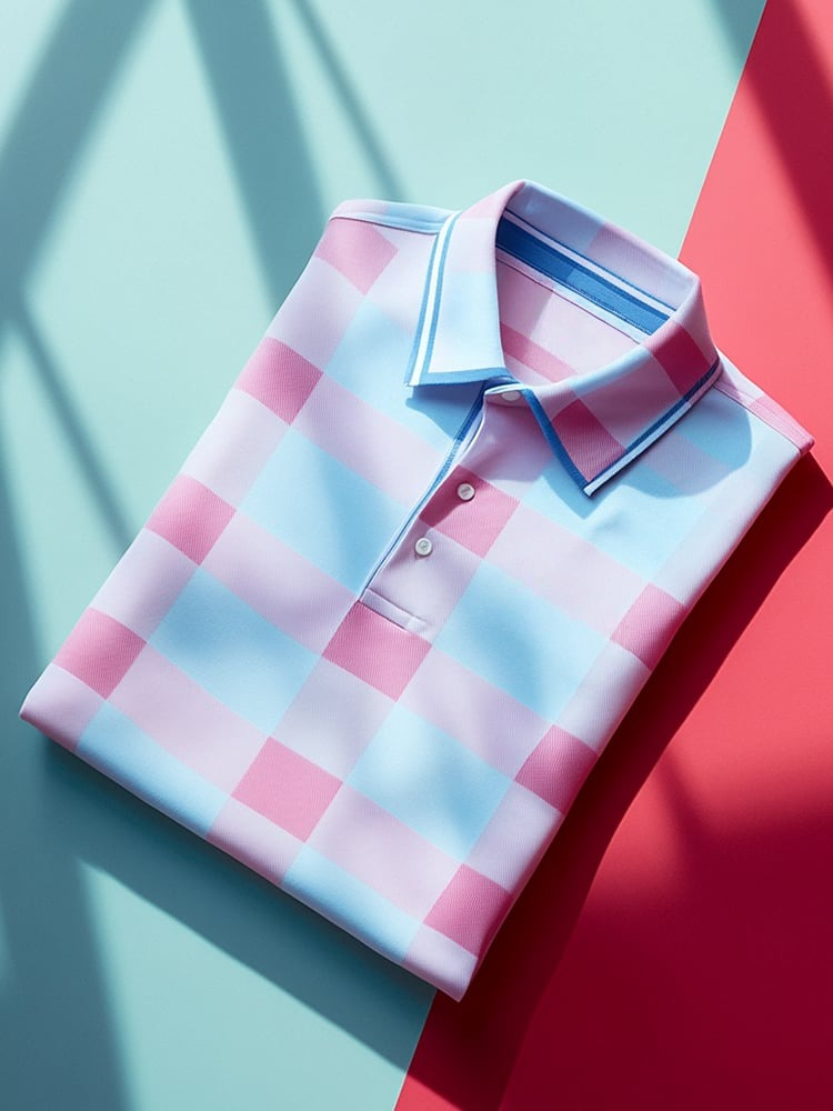 Camisa polo clásico ejecutivo Logo Button de manga corta para hombre
