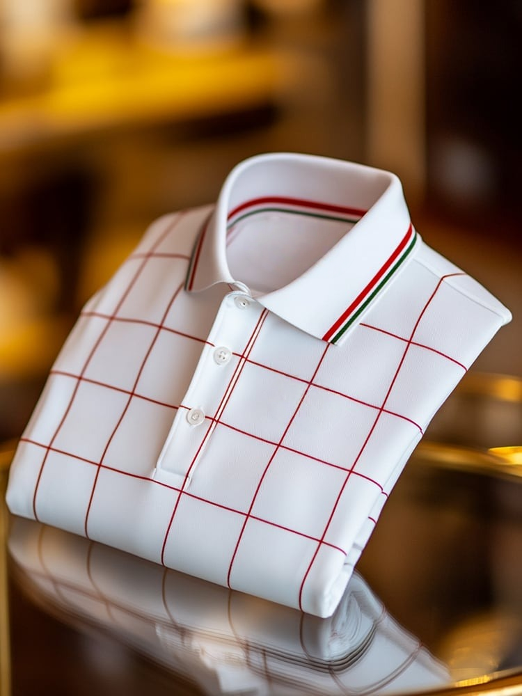 Camisa polo clásico ejecutivo Logo Button de manga corta para hombre