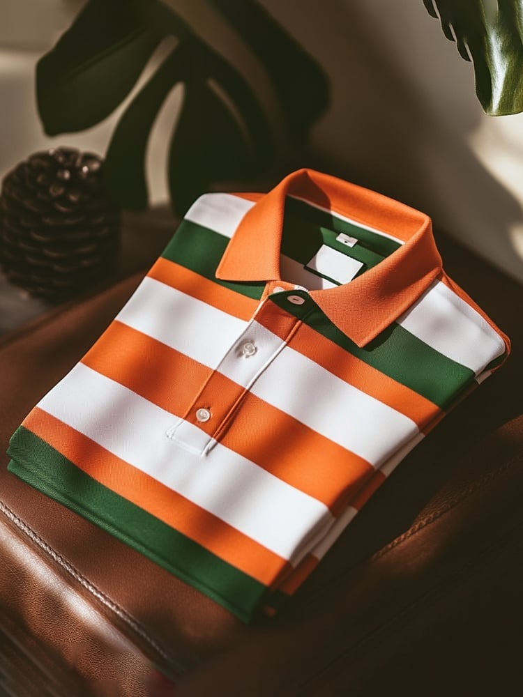 Camisa polo clásico ejecutivo Logo Button de manga corta para hombre