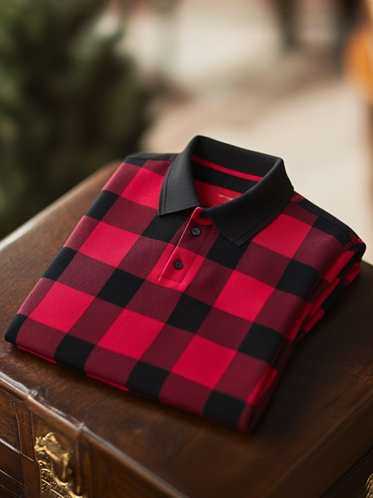 Camisa polo clásico ejecutivo Logo Button de manga corta para hombre