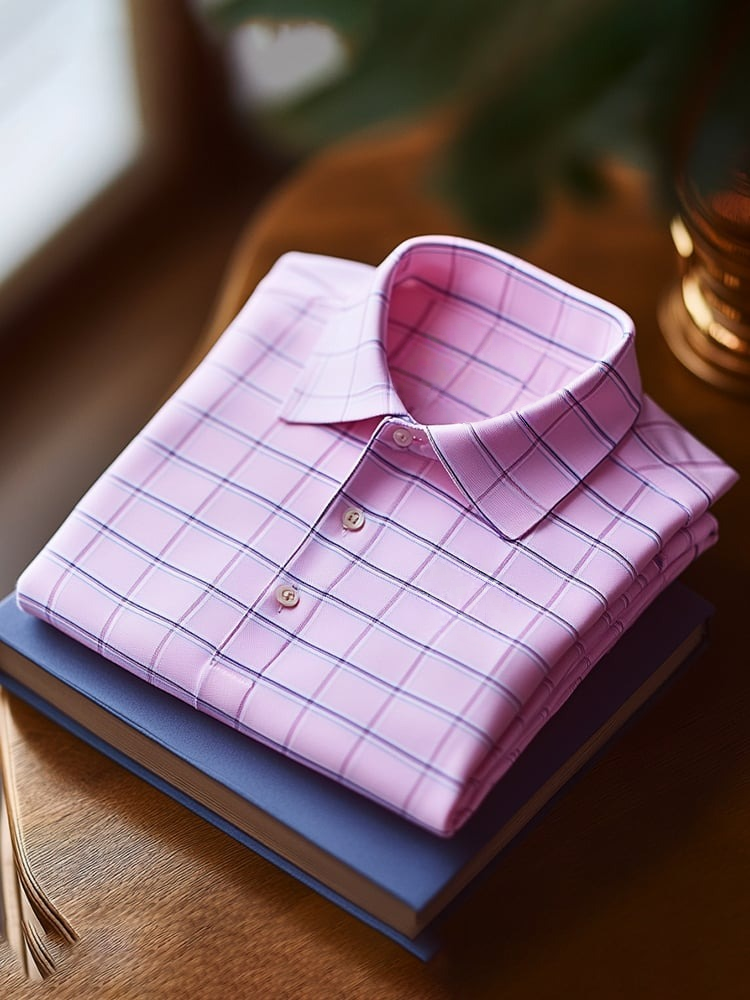 Camisa polo clásico ejecutivo Logo Button de manga corta para hombre