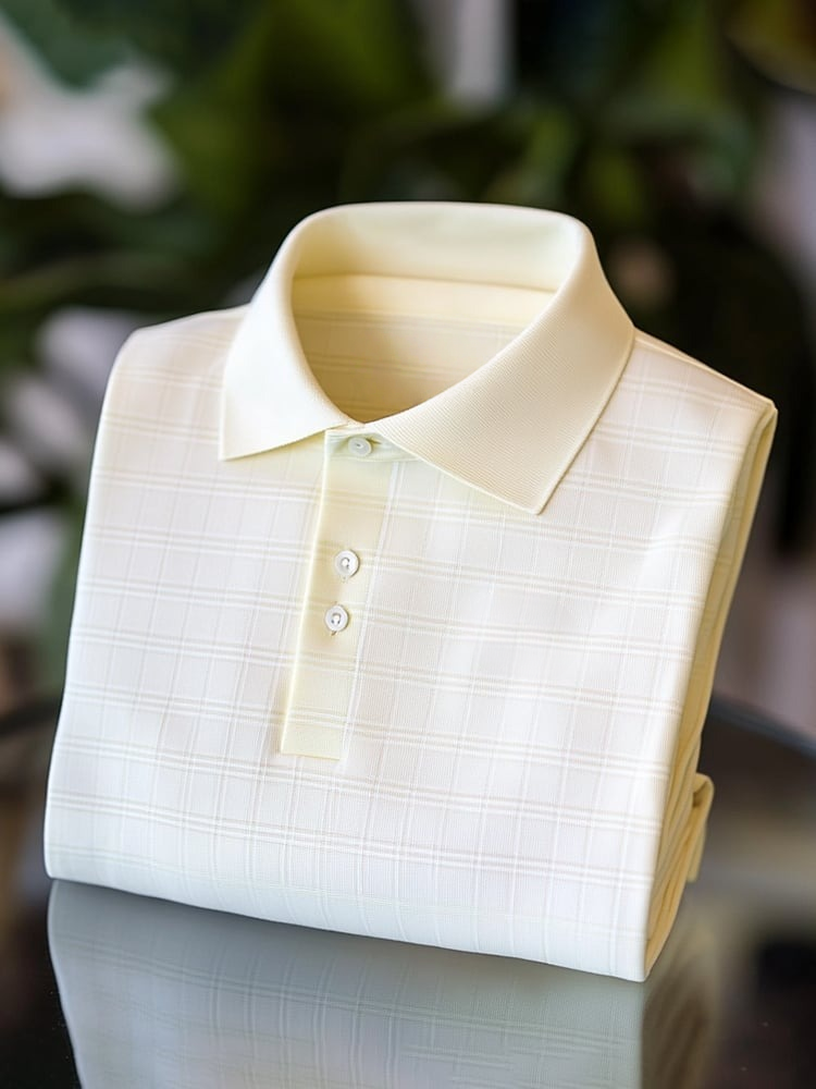 Camisa polo clásico ejecutivo Logo Button de manga corta para hombre