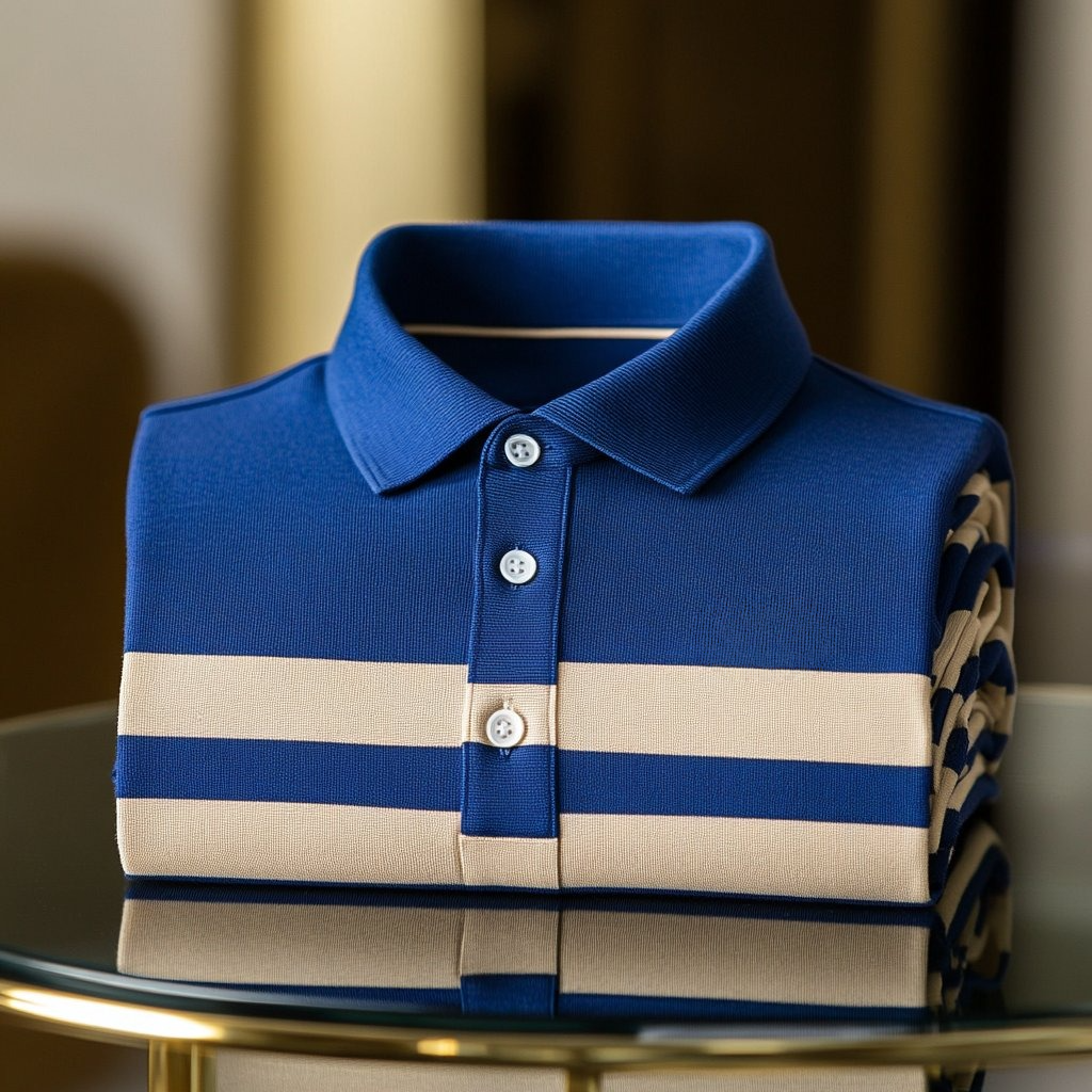Camisa polo ejecutivo casual bordado Button de manga corta para hombre