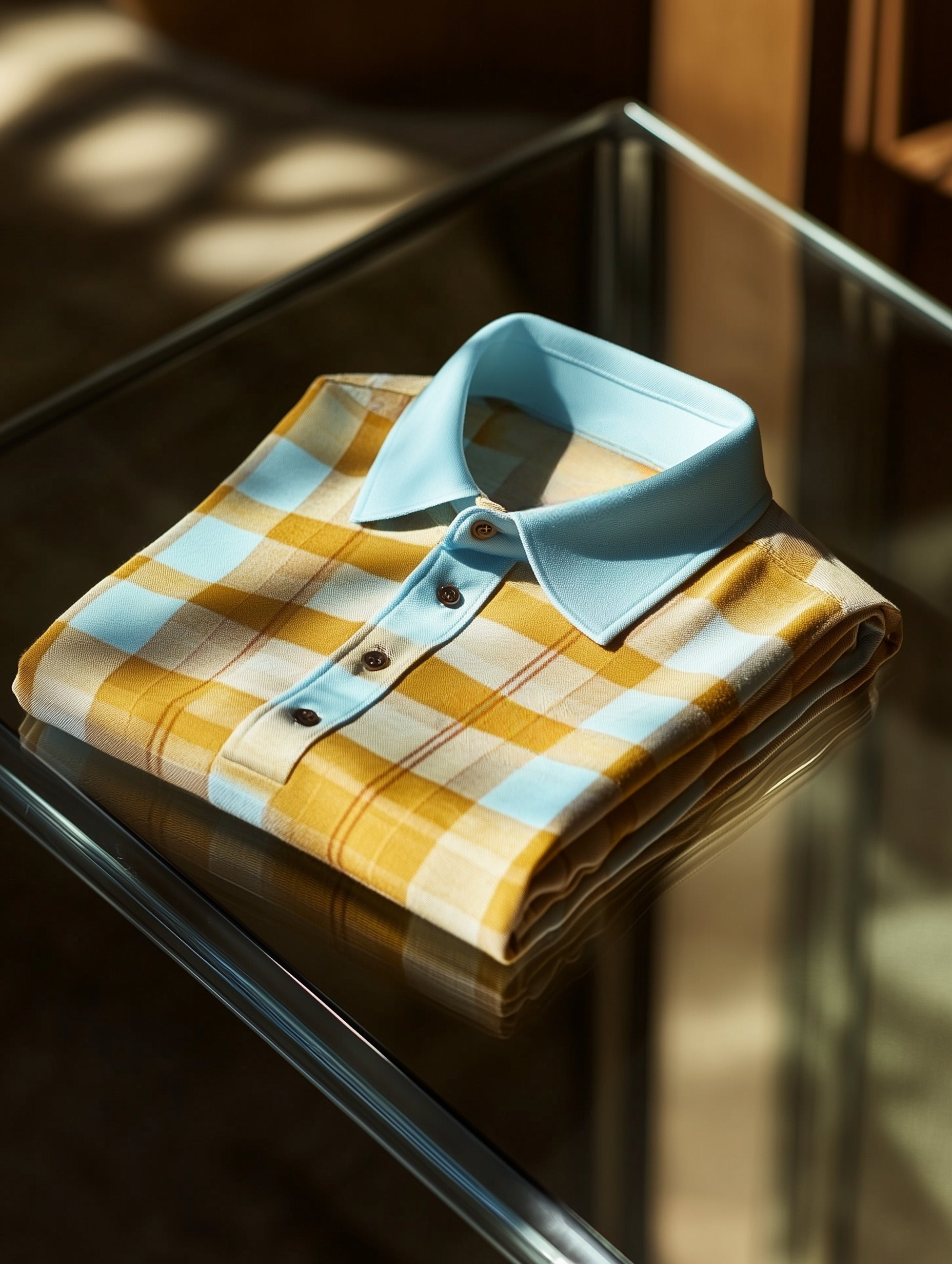 Camisa polo clásico ejecutivo Old Money Button de manga corta para hombre