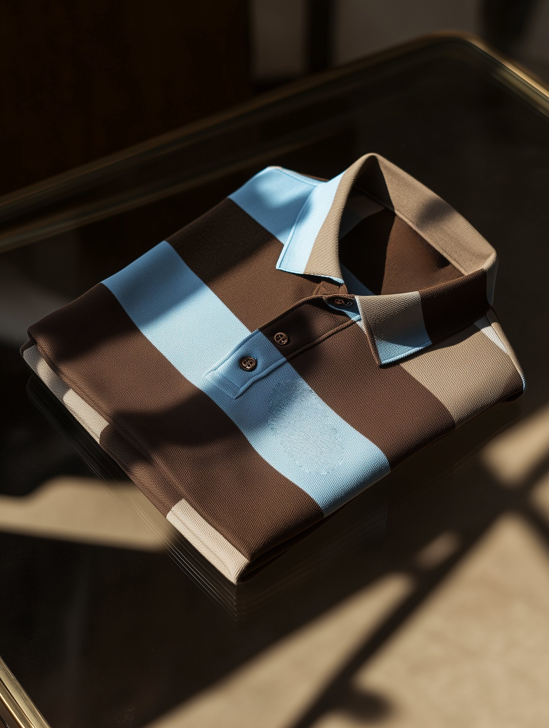 Camisa polo clásico ejecutivo Old Money Button de manga corta para hombre